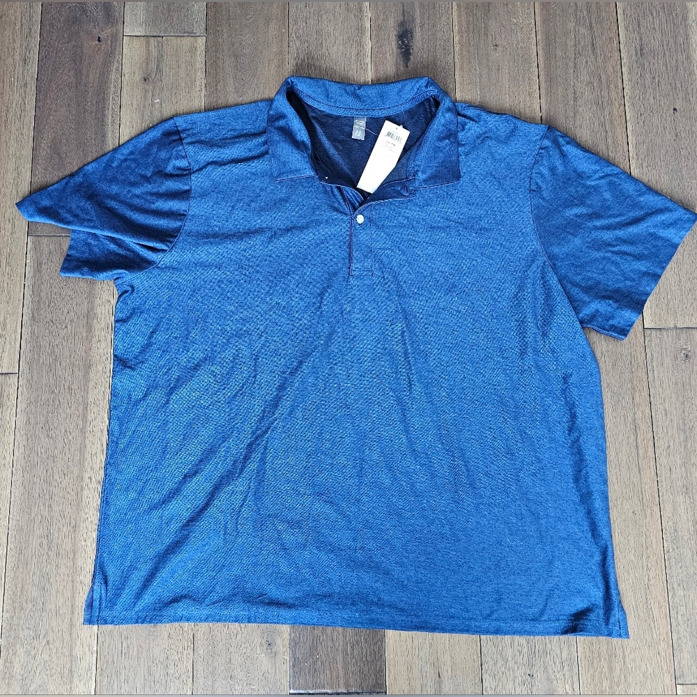 Joe Fresh NWT Dark Blue Short Sleeve Polo Shirt Two Button